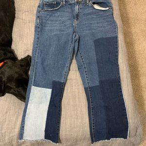Universal Thread Patchwork Cropped Jeans